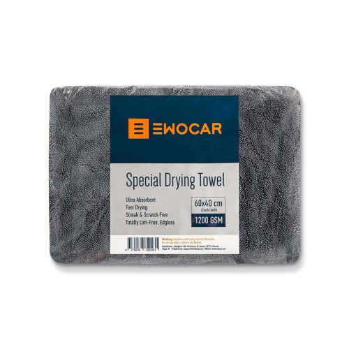 Twisted Loop Dark Grey Car Drying Towel - 1200 GSM